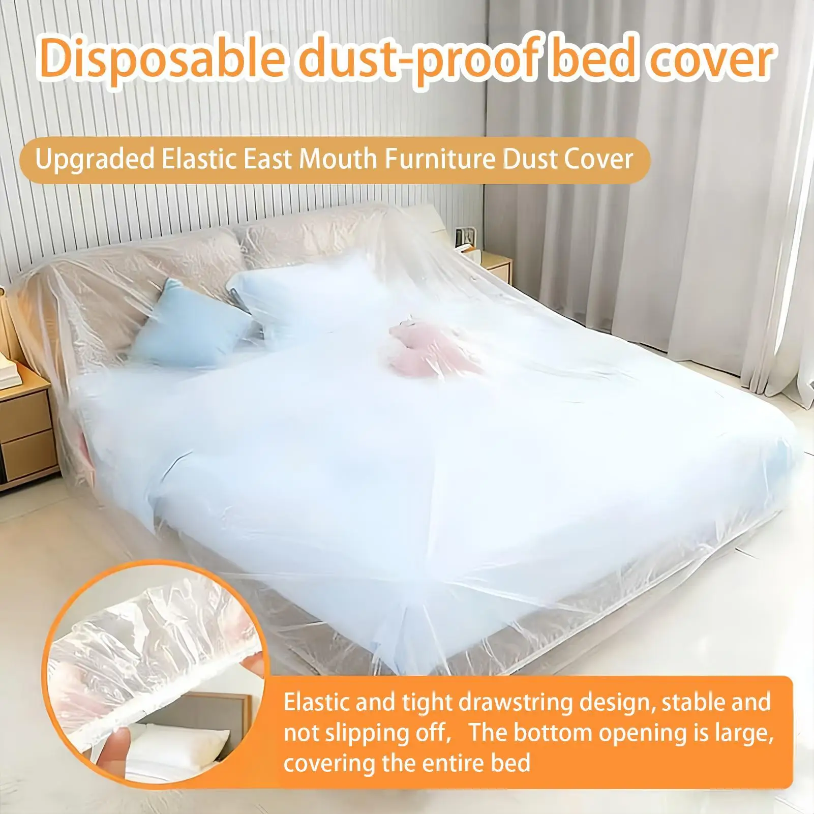 Furniture Covers For Moving 5 Pieces Transparent Furniture Wrap Protector Stretchable Sofa Protector For Couch Sofa Table Chair
