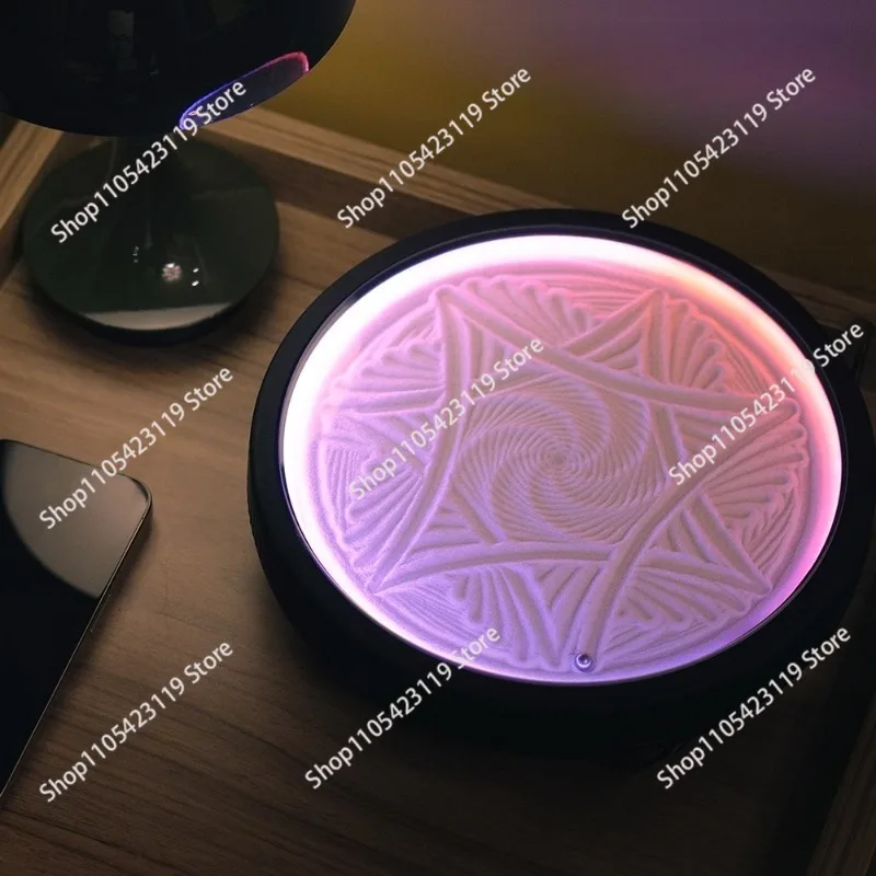 Mini Sand Painting Robot Automatic Sand Painting Robot Decompression Desktop Ornaments Toy Collectible Gift