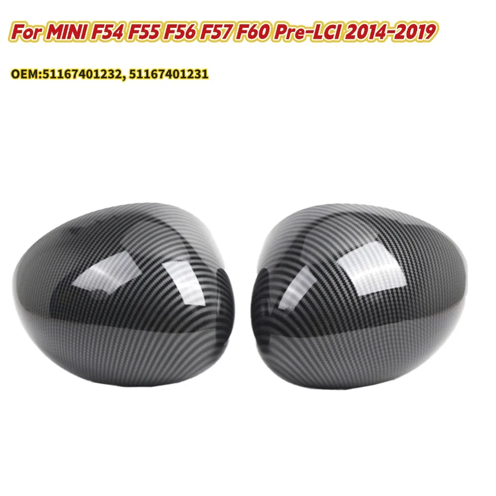 

RHD Carbon Pattern Side Mirror Cover For Mini Cooper F54 F55 F56 F60 2014 2015 2016 2017 2018 2019 RearView Mirror Case