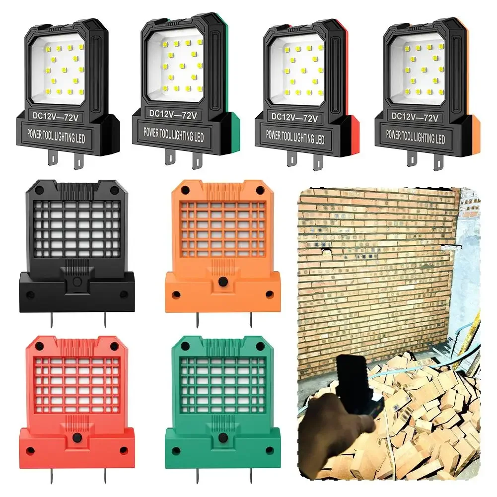 LED Work Light for 12V-85V Battery, Rechargeable Floodlight for Auto Repair & Outdoor Camping, Portable Job Site Light