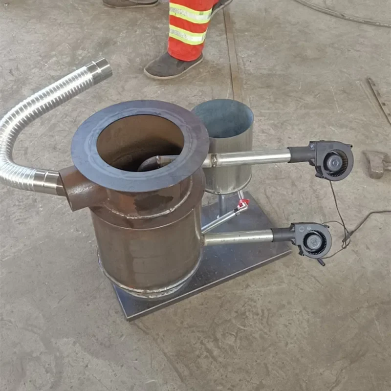 Forno de vaporização de óleo residual de fogão de ar quente de camada dupla aquecimento rápido para uso industrial