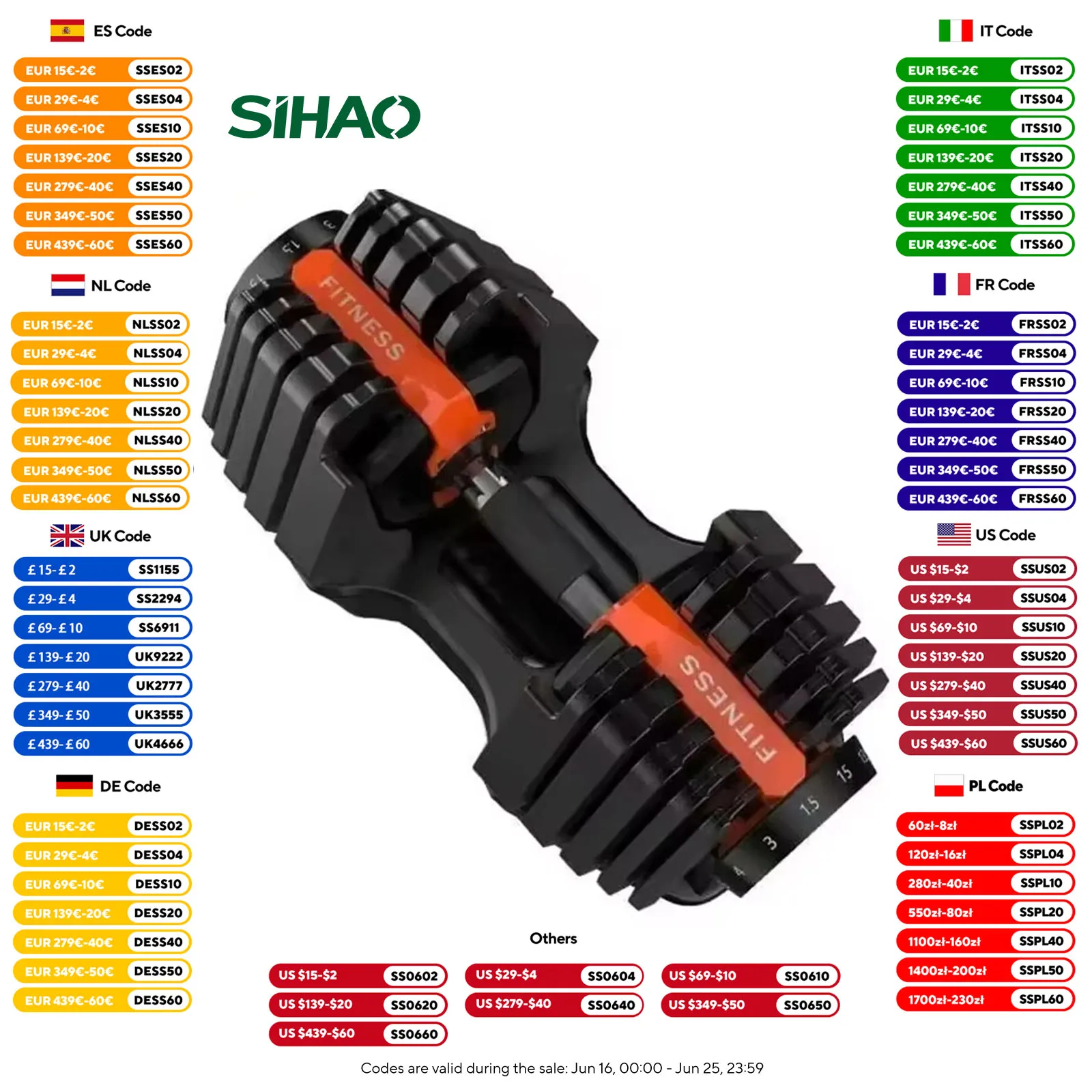 VEVOR Mancuerna de acero ajustable 24/40 KG 52.5/90 LBS Fitness para gimnasio en casa, entrenamiento de brazos y músculos con sistema QuickLock (rojo/negro)