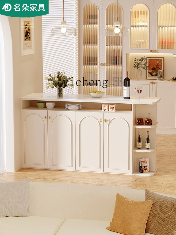 XL Cream Style Stone Plate Bar Counter Sideboard Cabinet Household Restaurant Modern Minimalist Living Room