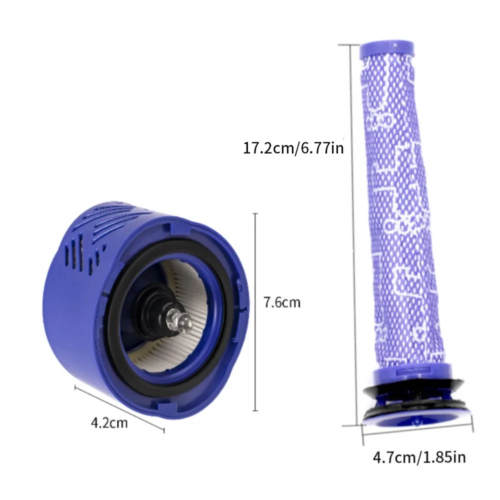 Post Filter Pre Filter HEPA Filter For Dyson V6 DC58, V7 V8, Upgraded V8, DC28 DC53, DC30 DC56, DC41 DC65 UP13 Vacuum Cleaner