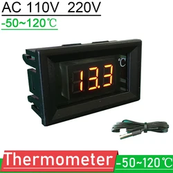 AC 110v 220v -50℃ to +120℃ LED Digital Thermometer Temperature Sensor TEMP meter for Water /Air / Indoor / Outdoor fish tank
