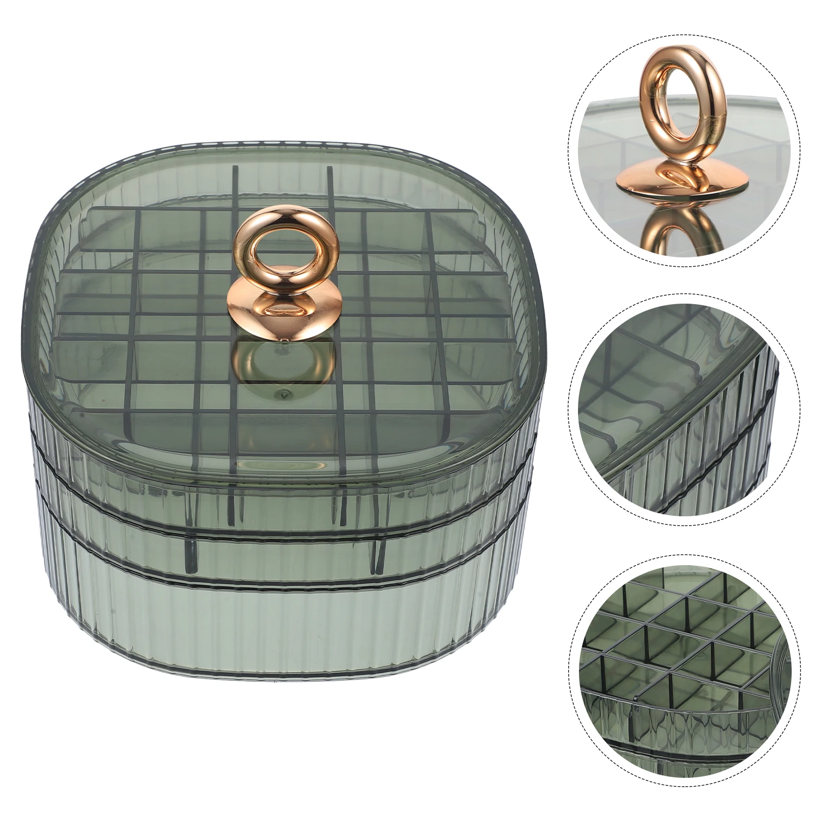 

Transparent 3 layer 32 grid Jewelry Box Large Capacity PP Material Earrings Bracelet Necklace ganizer Container Storage Case
