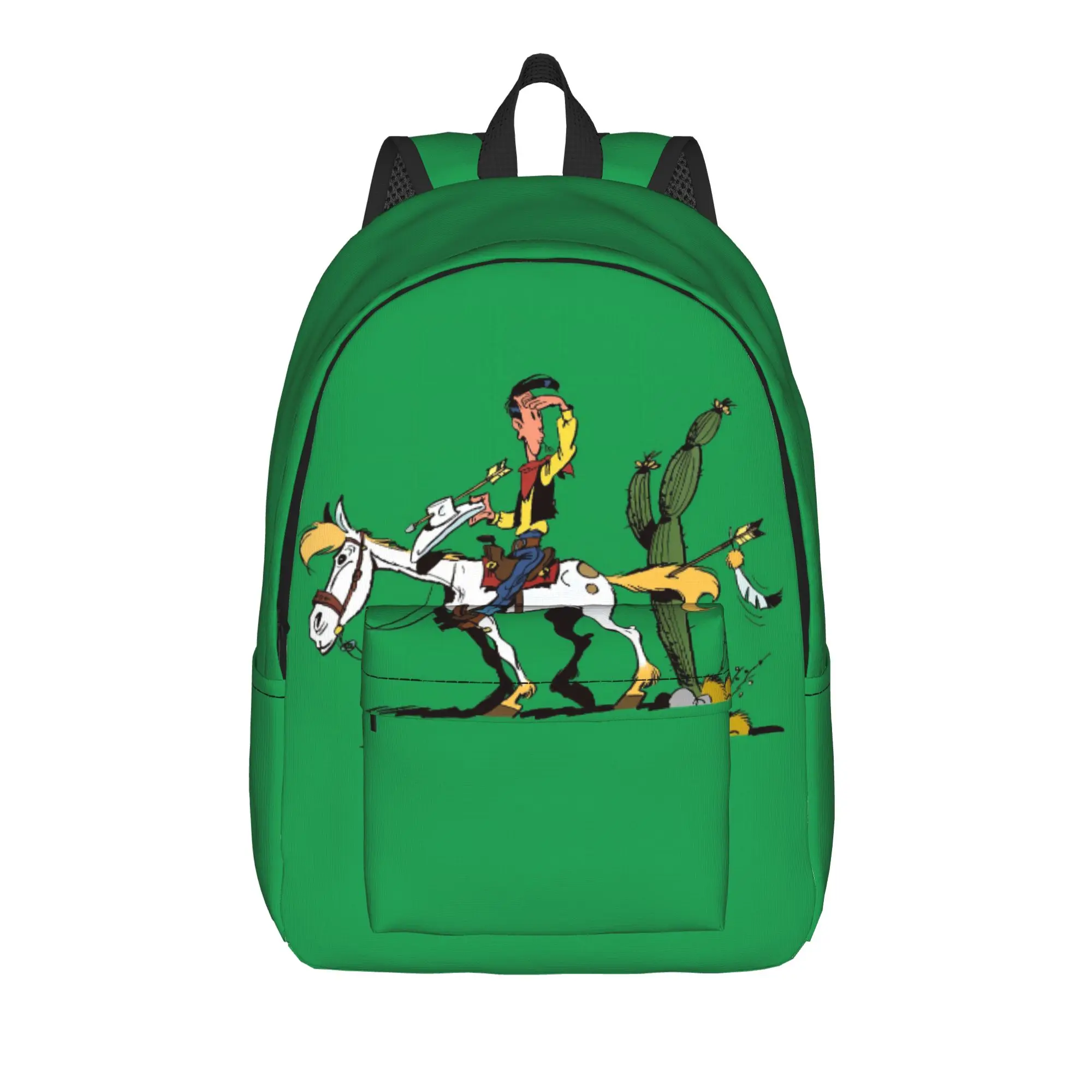 Lucky Luke Cartoon Comics (3) Backpack  Sport Backpacks Boy Girl Leisure High School Bags High Quality Durable Rucksack