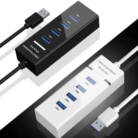 USB 3.0 4/7 포트 허브 분배기 어댑터 케이블 길이 30/120cm 데스크탑 PC Mac 노트북 키보드 마우스 2TB 모바일 하드 디스크