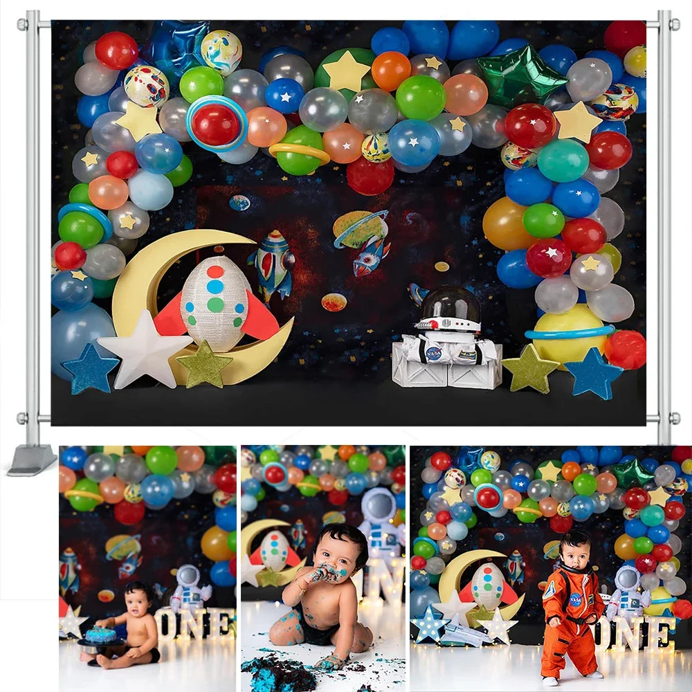 Kids 1st Birthday Background Portrait Photography Spring Summer New Styles Decor Boy Girl Cake Smash Photostudio Baby Backdrop