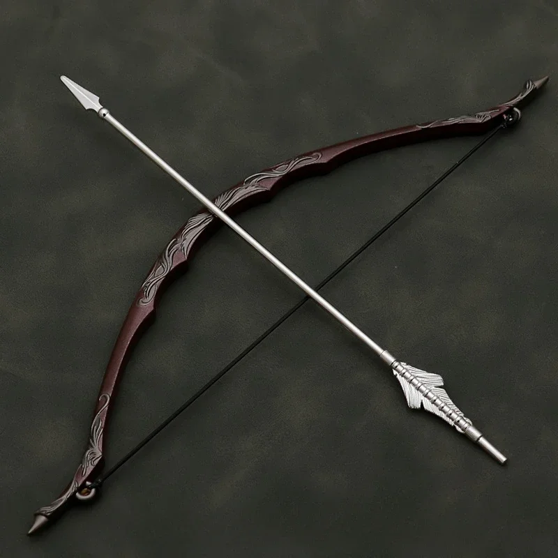 18cm Bow of the Galadhrim Legolas Greenleaf TLOR Hobbit Movie Merchandise Medieval Metal Weapons Models 1:6 Home Ornament Crafts