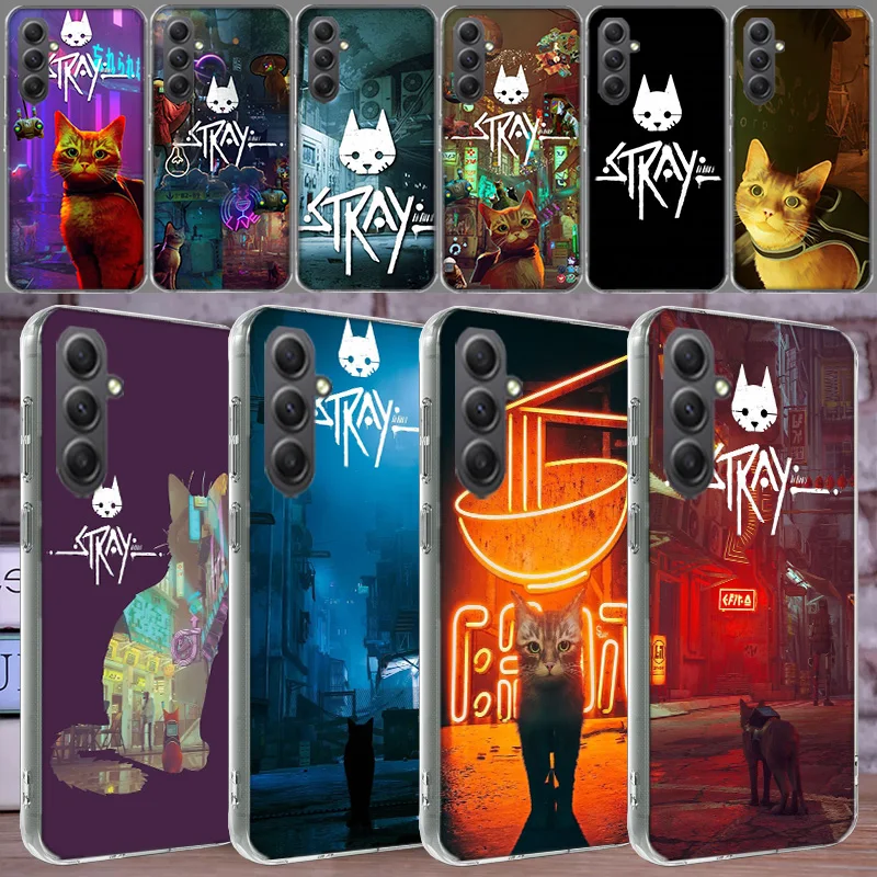 Game S-Stray Cat Phone Case for Samsung A16 A26 A36 A56 A17 A37 A57 A07 A06 A02S A03 A04S A05S Galaxy Note 20 10 A50S A71 A51 A3