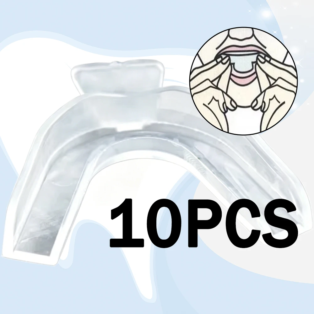 10Pcs Custom Fit Teeth Night Guard Trays Relieve Bruxism Teeth Grinding Anti Snoring And Provide Support For Mild Sleep Apnea