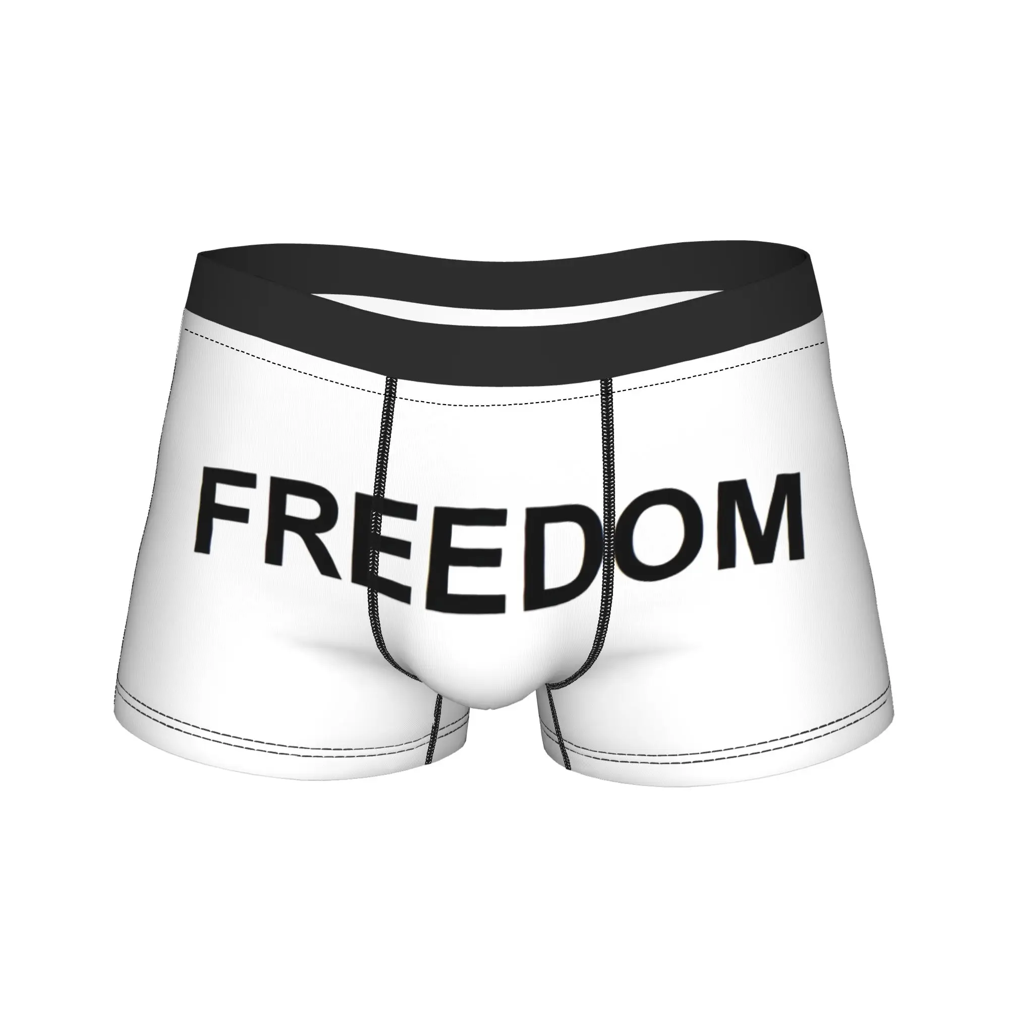 

Charlie kirk freedom Underwear Breathable Panties Printing Shorts Briefs For Males 3D Pouch Large Size Boxershorts