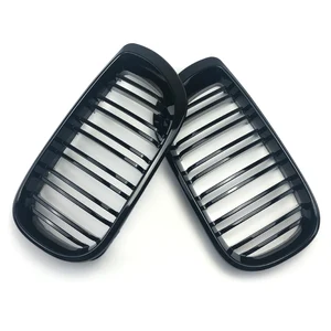 Gloss Black Front Kidney Grill cho BMW 3 Series, Double Capa Girls, E46, 4D, 2002-2005, Grille Racing, thay thế xe hơi, 1 cặp 6 Lưới màu đen bán hàng chính - 3