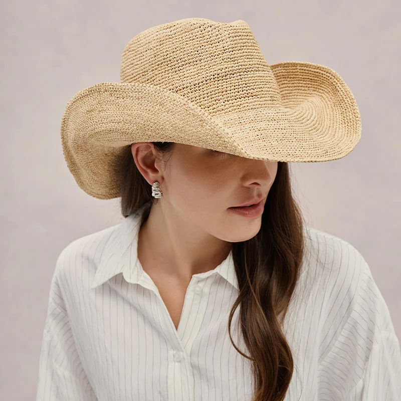 Chapéu de Palha Raffia Premium - Cowboy Hat Straw avaliação e preço