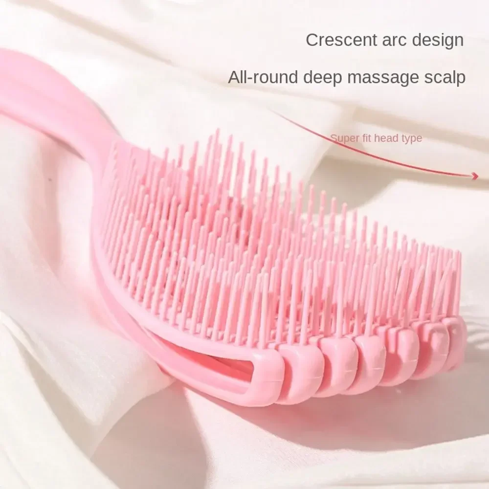 Haarbürste, Oktopus-Haarbürste, Rosa Massage-Entwirrbürste für lockiges Haar, Pflege für dickes Haar, Haarstyling-Werkzeuge – Detail 5