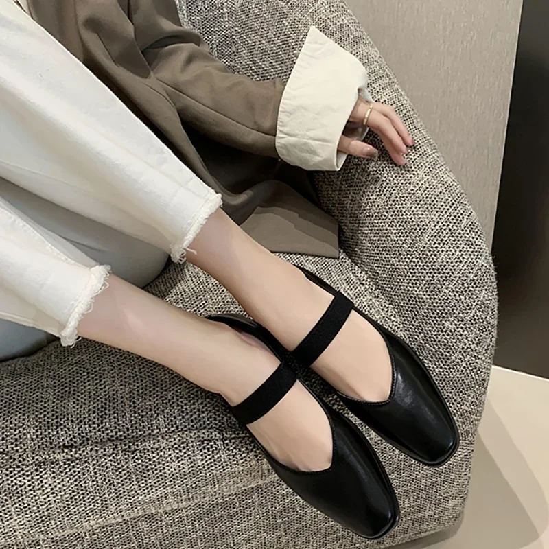 2023 Autumn Luxury Women Ballet Shoes Fashion Shallow Slip On Ladies Elegant Flats Mary Jane Shoes