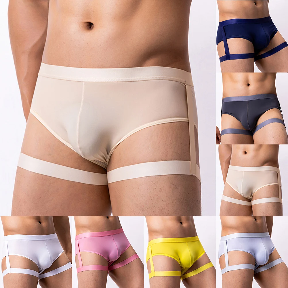 أزياء جديدة الملابس الداخلية الملاكم موجز أصفر أسود وردي فاتح الملابس الداخلية الملابس الداخلية منخفضة الخصر الرجال مثير الملابس الداخلية M ~ 2XL