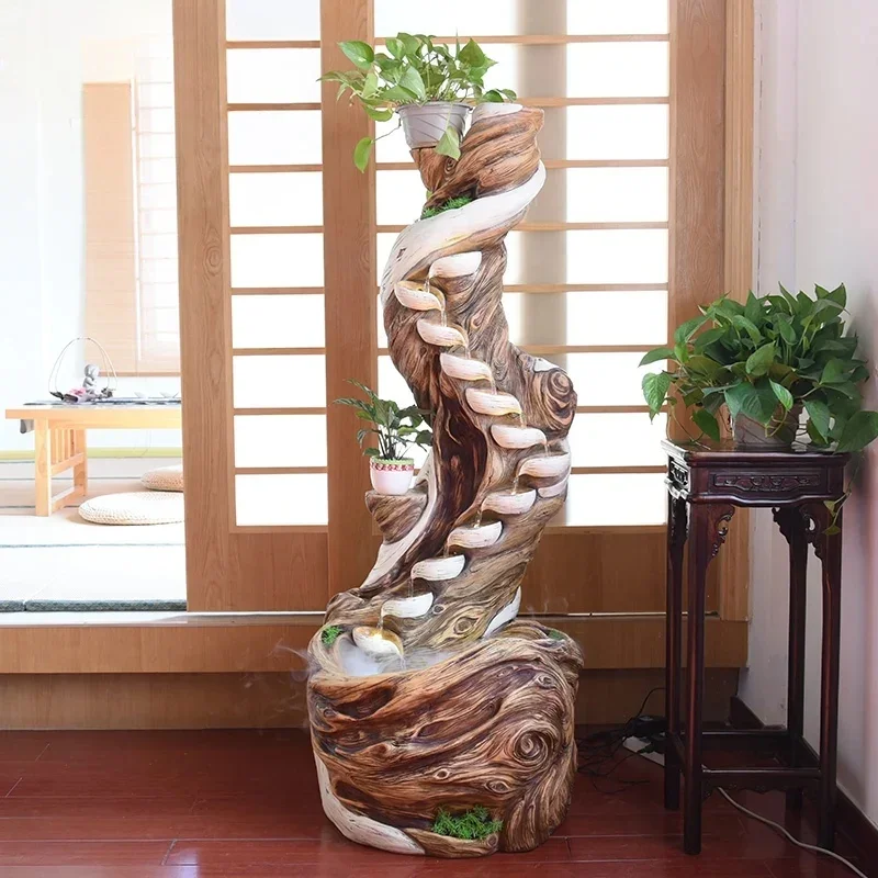 Artificial Mountain and Fountain Landscape Lucky Indoor Alpine Decorations Living Room Floor Stand Decoration Gifts HOT SALES