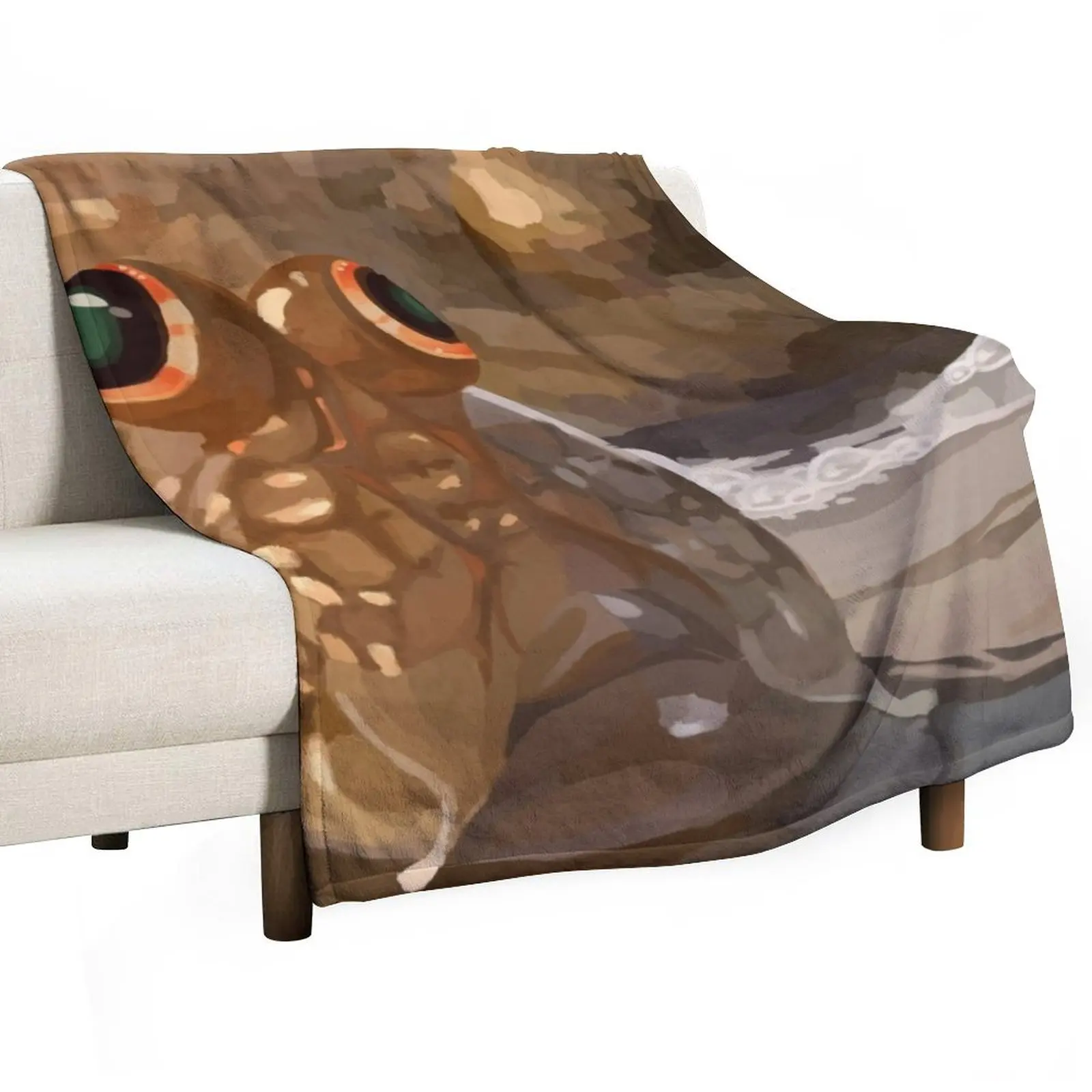 

mudskipper in the pond Throw Blanket Cozy Napping Blanket Gift for Mom Dad