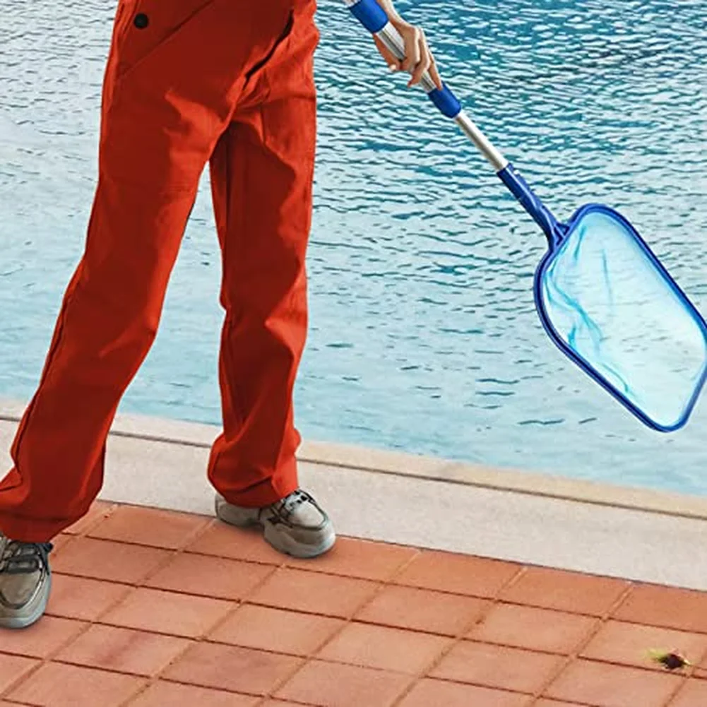 Telescopic Pool Cleaning Rod Aluminum Construction Adjustable Length for Inground Above Ground and Spa Cleaning