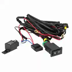 Fog Light Switch Wiring Kit LED Switch Wiring Relay 12V Universal Car LED Fog Light On/Off Switch Wiring Harness Fuse Relay Kit