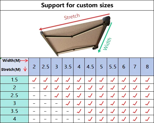 Picture 7: Retractable Awning Outdoor Waterproof Electric Canopy Balcony Awning Full Cassette Motorized Awning for Patio
