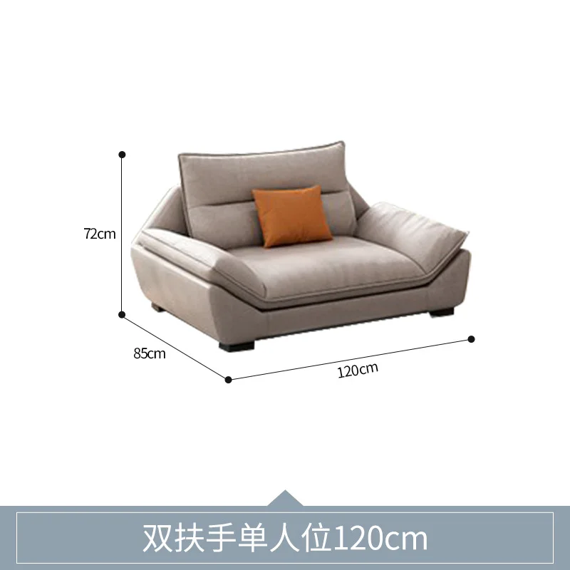 Fabric sofa Nordic living room technical fabric sofa straight three-seater latex sofa net red new style