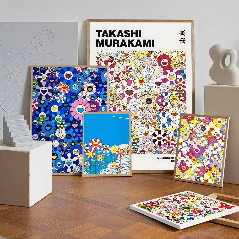 T-Takashis M-Murakamis cartoon Self-adhesive Art Poster HD Quality Wall Art Retro Posters for Home Home Decor