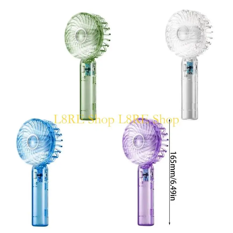 L8RE 휴대용 팬 강력한 핸드 헬드 팬 3 스피드 데스크 팬 가벼운 재충전 가능