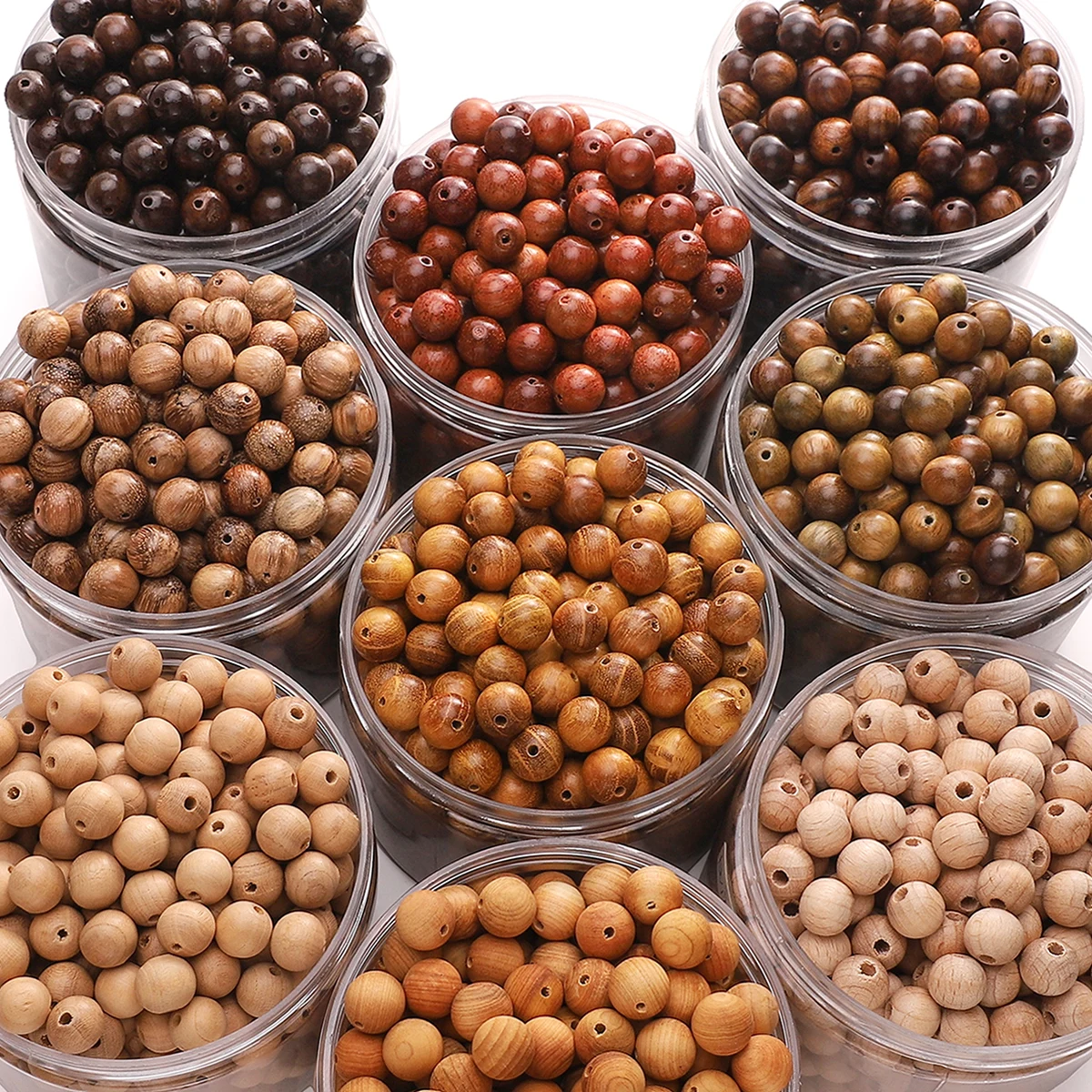 

30pcs 10mm Natural Wood Beads Round Ball Beads Loose Spacer Beading for DIY Bracelet Necklace Jewelry Making Accessories