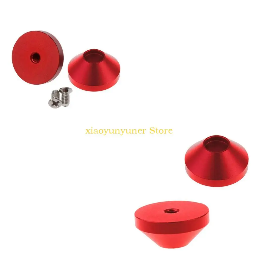 P9JB 2Pcs Mechanical keyboard Metal Anode Aluminum Mat Tapered Lift Type Mat Support Pad Anodized Aluminum CNC Cone Feet