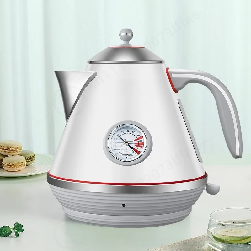 European Style Stainless Steel Electric Kettle Digital Temperature Display Auto Safe Heating for Household Drink Water Making