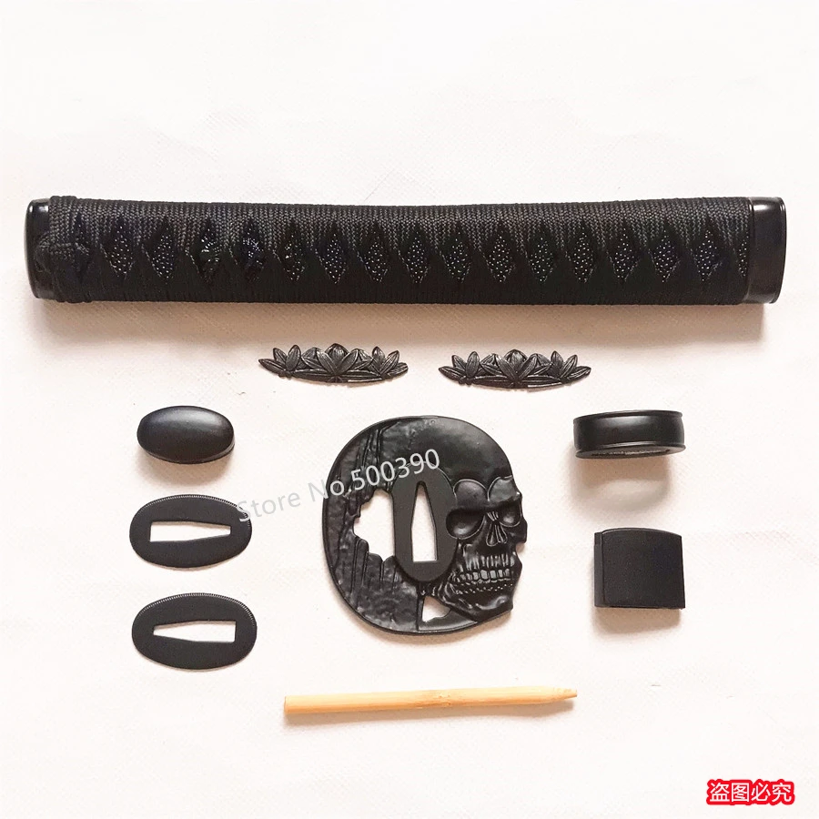 High Quality Japn Tsuka Handle Tsuba Guard Fuchi Kashira Menuki Habaki Seppas For Japanese Sword Samurai Katana Accessories