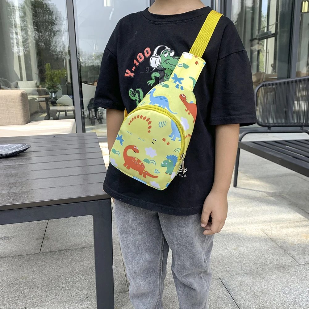 الكرتون الأطفال حقيبة صدر للرجال لطيف ديناصور القرن الحصان طباعة أكياس الصدر الأطفال الكرتون حقيبة كروسبودي صغيرة هدايا عيد الميلاد للطفل