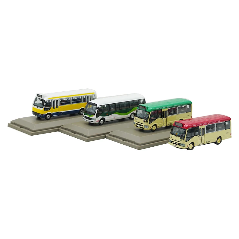 

High Quality Original Factory 1:76 Toyota Coaster Mini Hk Diecast Bus Model Alloy Hongkong Mini Bus Miniature for Gift