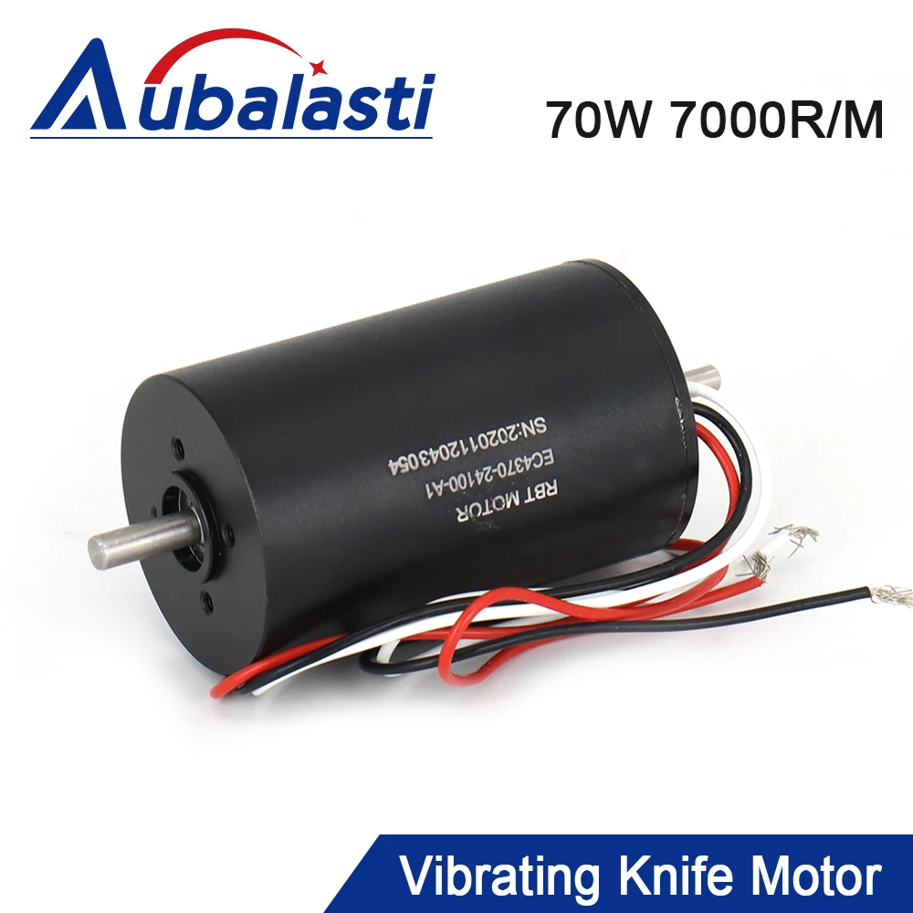 Aubalasti Vibrating Knife Motor WT3260 70W 7000rpm Voltage 24V Shaft Dia.5mm for Small Machine Tool Spindle and Vibrating Knife