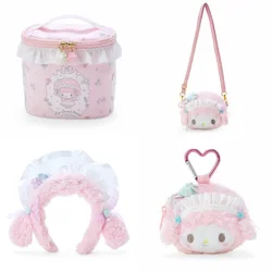 Sanrio Hello Kitty Coin Crossbody Bag PU Cinnamoroll Handbags Holders Casual Kuromi Money Backpack My Melody Wallet