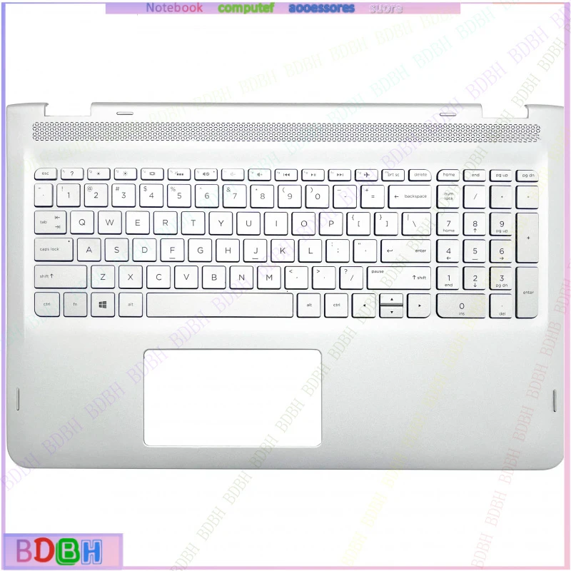 Original New US Keyboard for HP ENVY X360 15-AQ M6-AQ 15T-AR TPN-W119 Laptop Palmrest Upper Cover Top Case Backlit KB857283-0