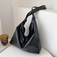 Women Large Capacity Shoulder Bags Female Tote Bags PU Leather Handbag Simple Shopping Bag