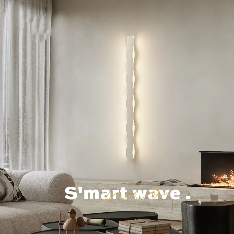 Wave Wall Lamp Modern Minimalist Bedroom Bedside Light Corridor Living Room TV Background Wall Decoration Lamp LED Mood Lighting