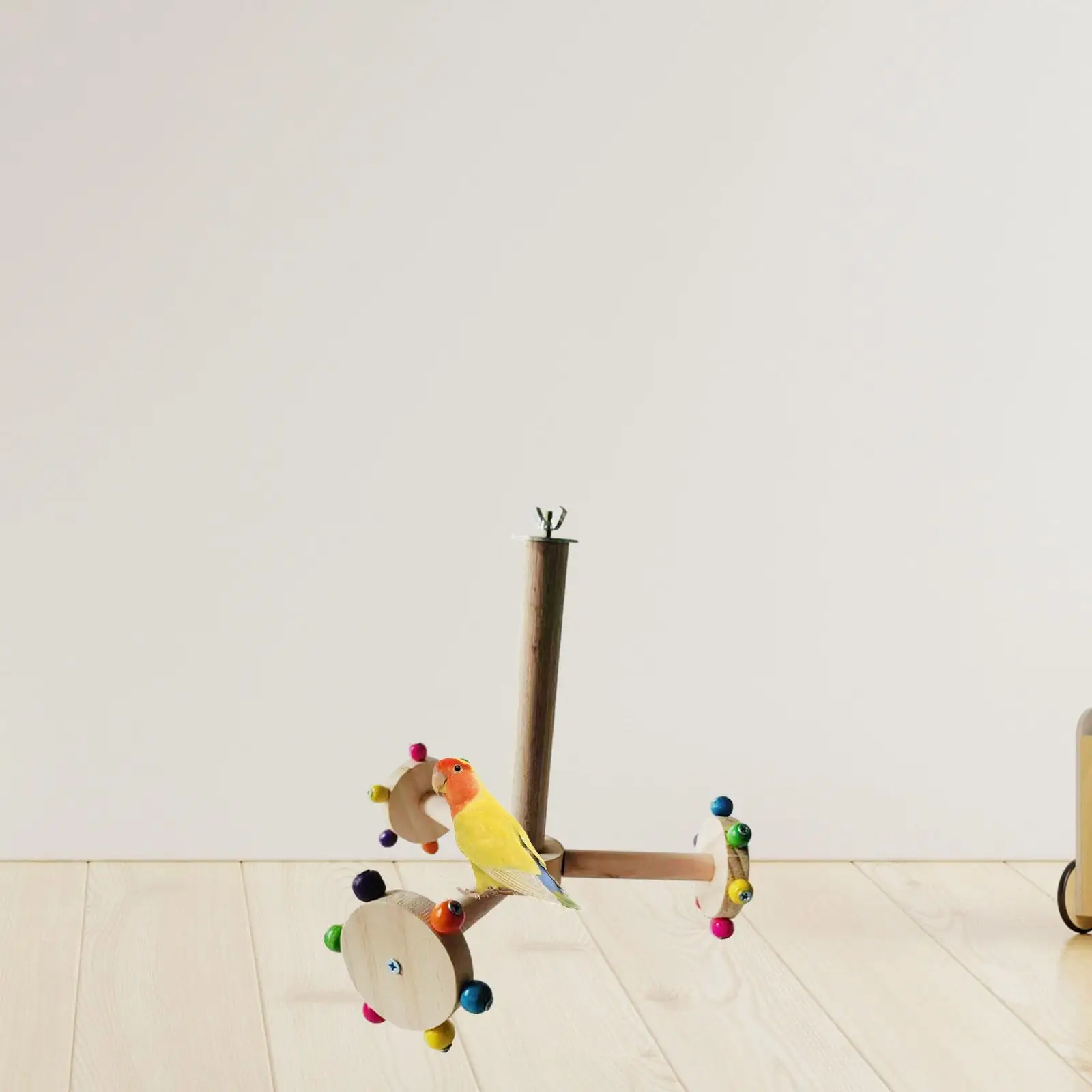 Bird Rotating Perch Toy Unique Bird Stand for Conures Small Parakeets Macaws