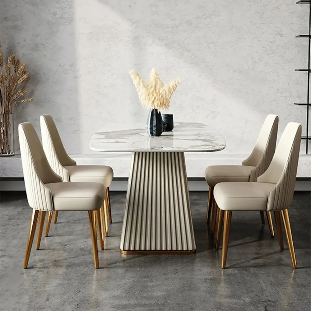 

Luxury Apartment Dining Chairs Modern Gold Legs Unique Ergonomic Chairs Comfortable Soft Dine Meubles De Salon Household Items