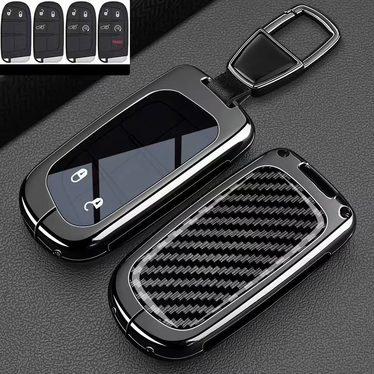 Zinc Alloy Car Key Case Cover Shell Protector Fob Holder for Jeep Grand Cherokee Compass Cherokee Renegade Commander Accessories