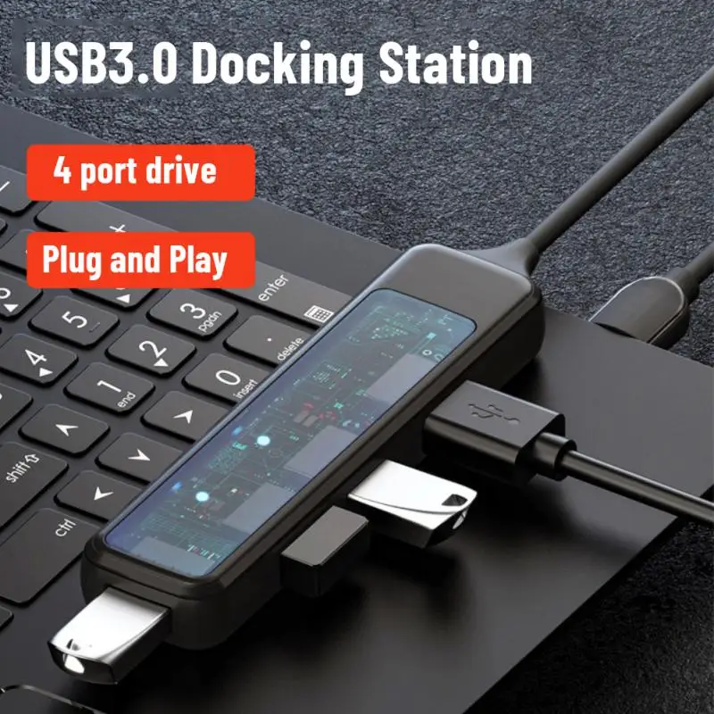 

Multiport Usb C Hub 4 IN 1 Multi Splitter Adapter With TF SD Reader Slot For Macbook Pro 13 15 Air PC Computer Accessories