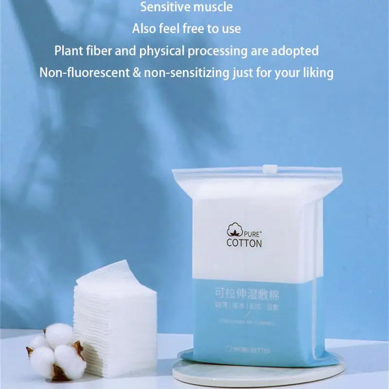 メイク落とし用コットンタオル,200〜ピース/パック,節水,保湿,通気性,ウェット,伸縮性,薄い,メイク落とし