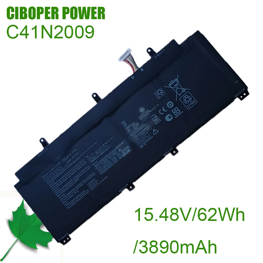 

CP Laptop Battery C41N2009 15.48V/62Wh/3890mAh For ROG Flow X13 GV301QC GV301QE GV301QH Series Notebook