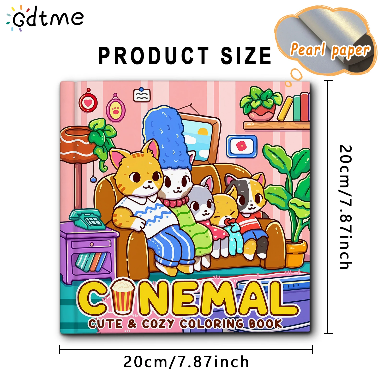 كتاب تلوين سينمال للبالغين يتميز بأنماط كرتونية جريئة وسهلة للاسترخاء للأطفال كتب رسم يدوية