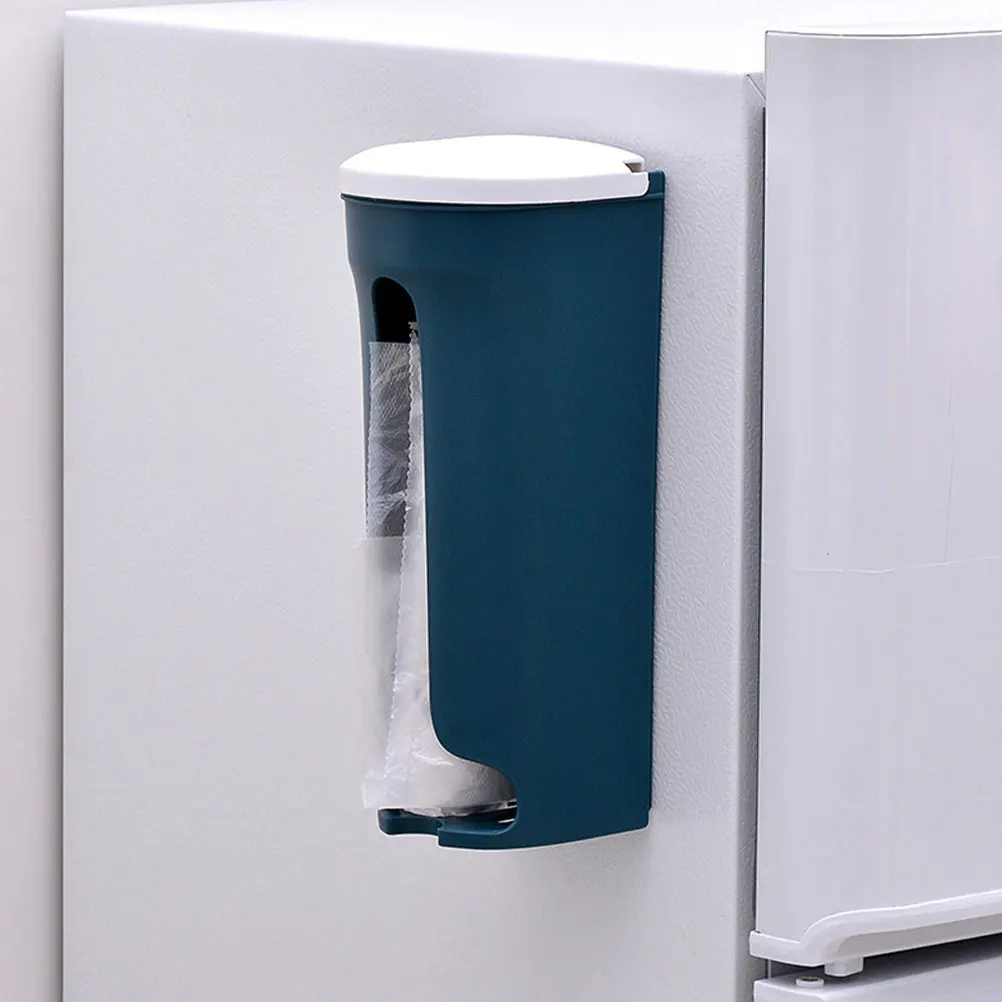 

2Pcs TrashBagHolder KitchenStorageBox PlasticBagDispenser NoPunch WallMount GarbageOrganizer SmoothSurface Practical
