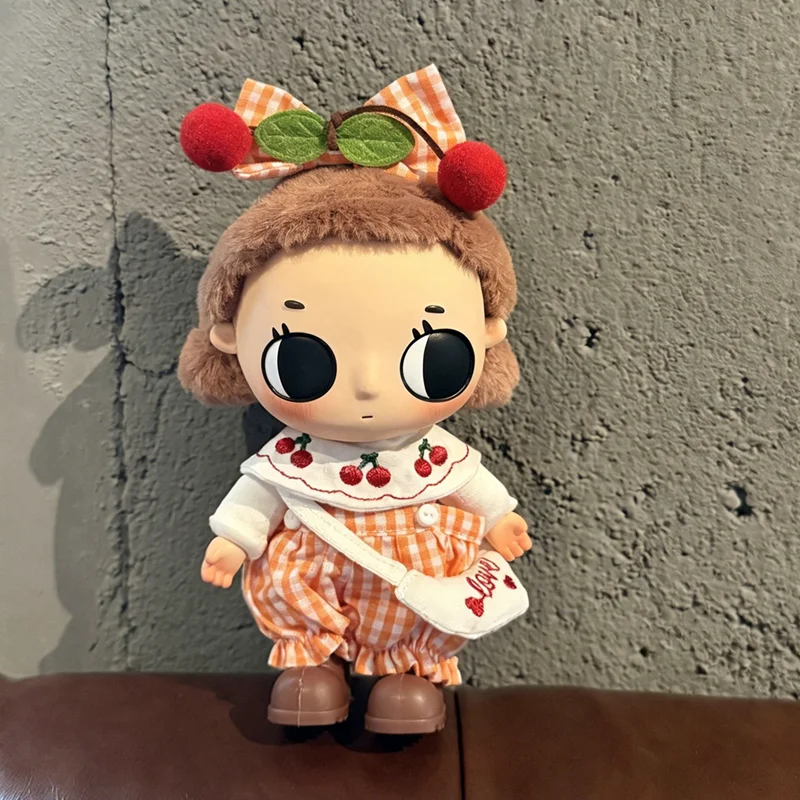 For 15-17cm Nyota Doll Clothes Cherry Satchel Set Outfit Replace Happy for Labubu 15/17cm Doll Outfit Accessories